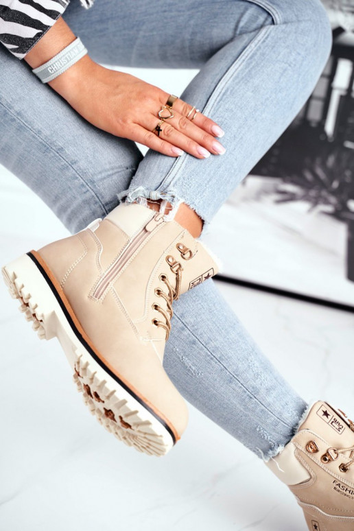 Timber modeļa sieviešu apavi ar siltinājumu smilšu krāsas Tiempo