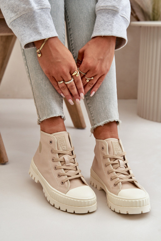 sieviešu puszābaki ar stulmu Par Kubu Big Star OO274006 smilšu krāsas