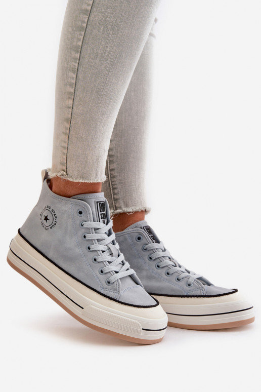 siltināti sieviešu puszābaki ar platformu Eko Āda Big Star OO274069 Zilas krāsas