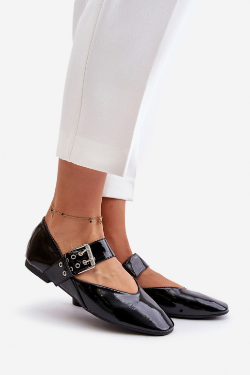 Lakotas balerīnas ar siksniņām melnas krāsas Azirae