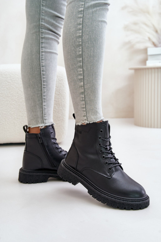 siltināti zābaki Sieviešu OO274A126 melnas krāsas