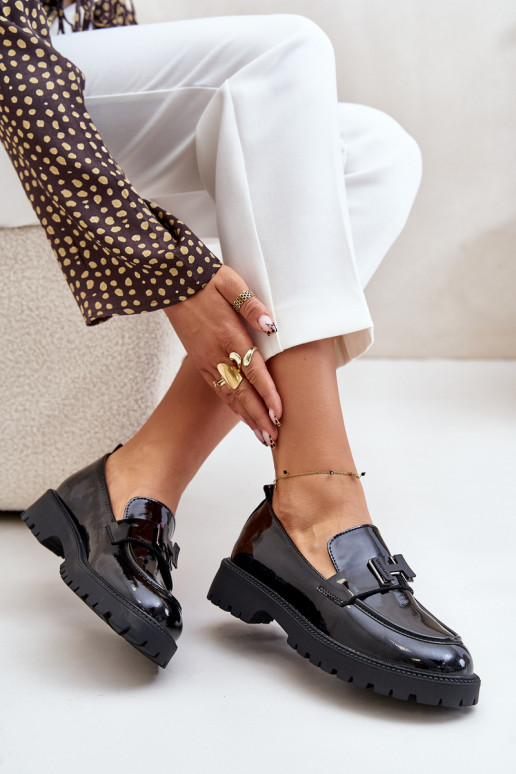 sieviešu mokasīni Laque Vinceza 62187 melnas krāsas sieviešu mokasīni Laque Vinceza 62187 melnas krāsas