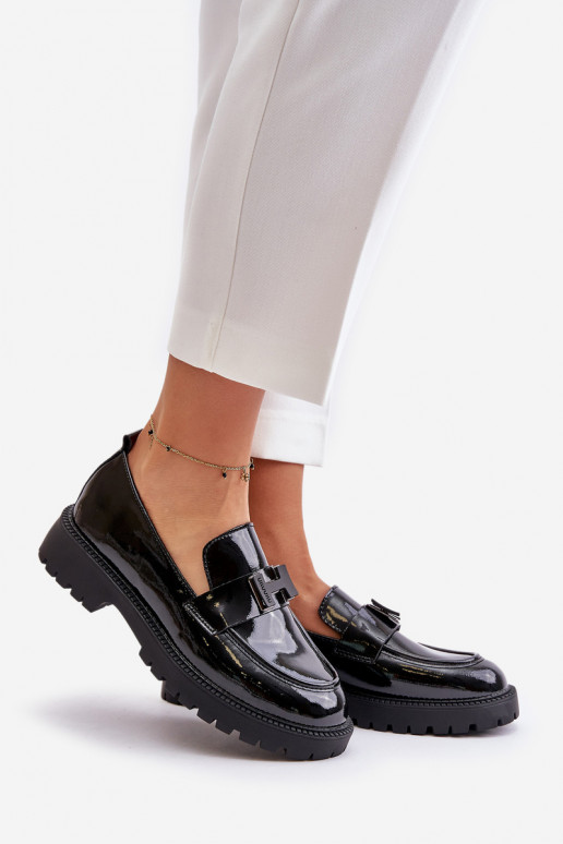 sieviešu mokasīni Laque Vinceza 62187 melnas krāsas sieviešu mokasīni Laque Vinceza 62187 melnas krāsas