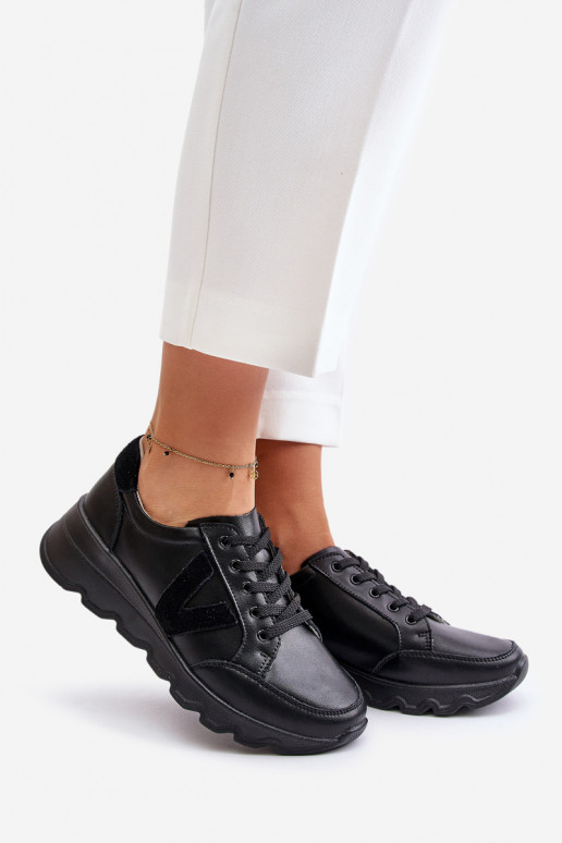 Āda sporta apavi Sieviešu Vinceza 7918 melnas krāsas Āda sporta apavi Sieviešu Vinceza 7918 melnas krāsas