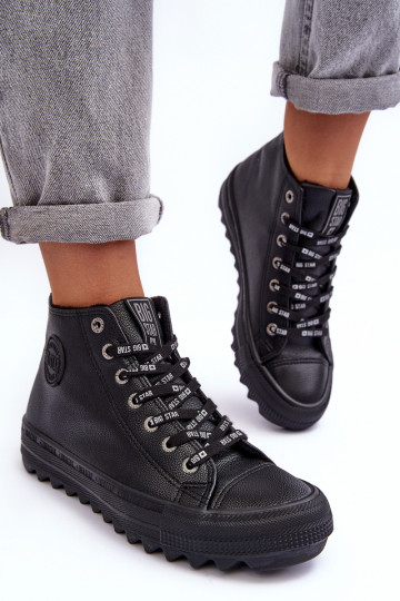 sieviešu puszābaki Big Star Augsts siltināti melnas krāsas EE274110