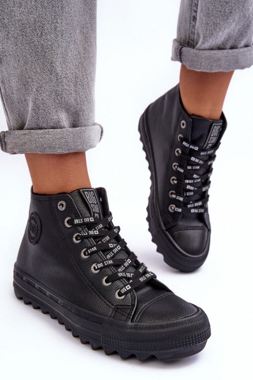 sieviešu puszābaki Big Star Augsts siltināti melnas krāsas EE274110 sieviešu puszābaki Big Star Augsts siltināti melnas krāsas EE274110