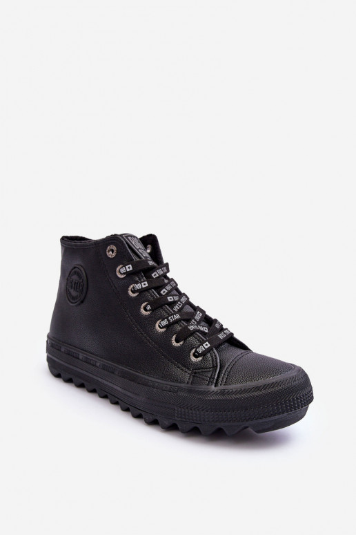 sieviešu puszābaki Big Star Augsts siltināti melnas krāsas EE274110 sieviešu puszābaki Big Star Augsts siltināti melnas krāsas EE274110