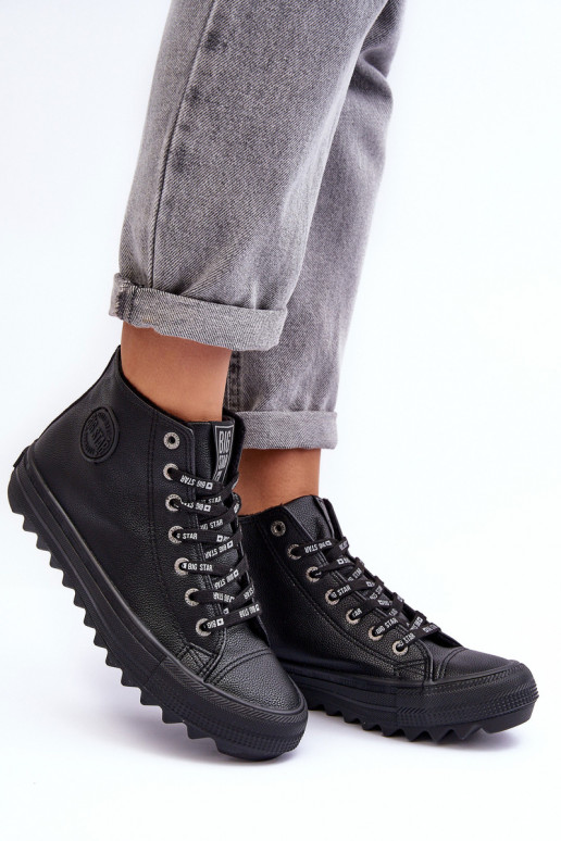 sieviešu puszābaki Big Star Augsts siltināti melnas krāsas EE274110 sieviešu puszābaki Big Star Augsts siltināti melnas krāsas EE274110