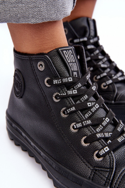 sieviešu puszābaki Big Star Augsts siltināti melnas krāsas EE274110 sieviešu puszābaki Big Star Augsts siltināti melnas krāsas EE274110