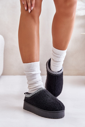 sniega apavi Sieviešu ar platformu Z Haftem melnas krāsas Tirissa 2