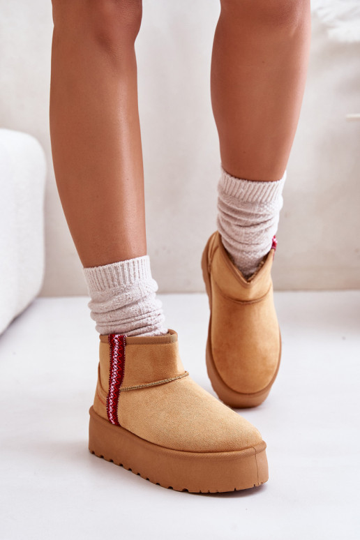 sniega apavi Sieviešu ar platformu siltināti brūnas krāsas Lomessa sniega apavi Sieviešu ar platformu siltināti brūnas krāsas Lomessa