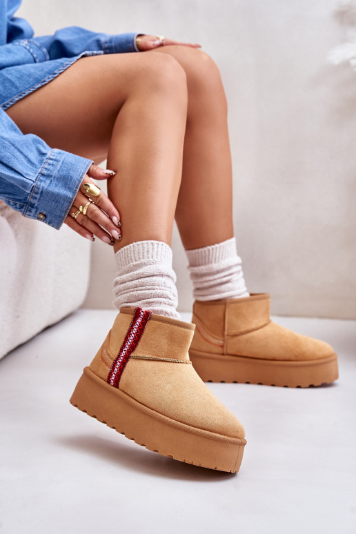 sniega apavi Sieviešu ar platformu siltināti brūnas krāsas Lomessa sniega apavi Sieviešu ar platformu siltināti brūnas krāsas Lomessa