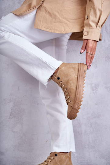 sieviešu puszābaki Big Star Augsts siltināti brūnas krāsas GG274072 2