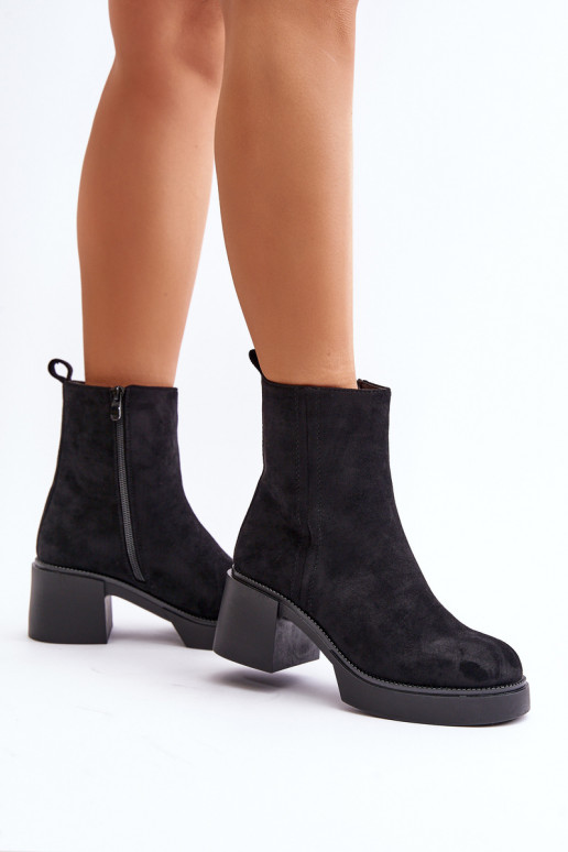 Eko zamšādaoIne Sieviešu Sieviešu puszābaki melnas krāsas Meriluna Eko zamšādaoIne Sieviešu Sieviešu puszābaki melnas krāsas Meriluna