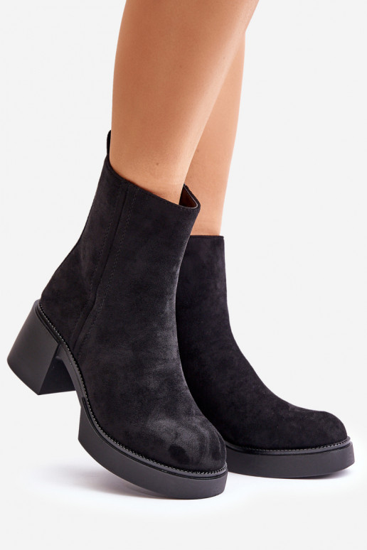 Eko zamšādaoIne Sieviešu Sieviešu puszābaki melnas krāsas Meriluna Eko zamšādaoIne Sieviešu Sieviešu puszābaki melnas krāsas Meriluna