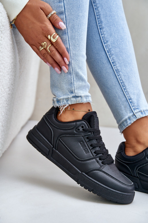 Sneakers modeļa apavi Sieviešu Big Star OO274A551 Hi-Poly System melnas krāsas