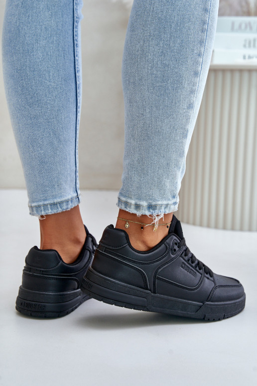 Sneakers modeļa apavi Sieviešu Big Star OO274A551 Hi-Poly System melnas krāsas