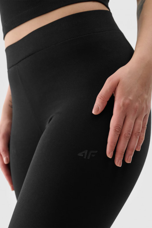 Legginsy Sieviešu DzianinoIne melnas krāsas 4FINMM00TTIGF195-20S Legginsy Sieviešu DzianinoIne melnas krāsas 4FINMM00TTIGF195-20S