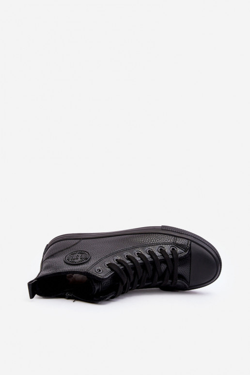 siltināti vīriešiem brīvā laika apavi ar rāvējslēdzējiem melnas krāsas Big Star MM174012