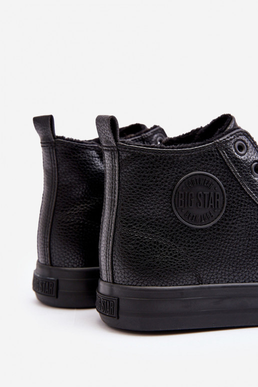 siltināti vīriešiem brīvā laika apavi ar rāvējslēdzējiem melnas krāsas Big Star MM174012