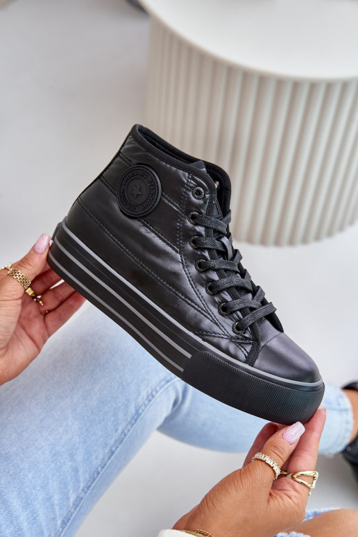 siltināti sieviešu puszābaki ar platformu OO274A471 melnas krāsas siltināti sieviešu puszābaki ar platformu OO274A471 melnas krāsas