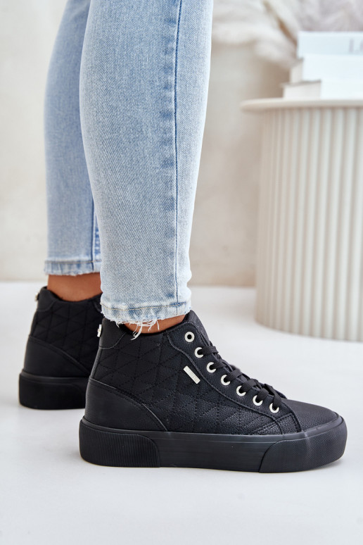 siltināti sieviešu puszābaki Z Przeszyciami Big Star OO274A480 melnas krāsas siltināti sieviešu puszābaki Z Przeszyciami Big Star OO274A480 melnas krāsas