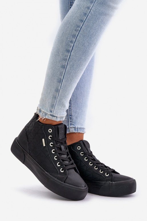 siltināti sieviešu puszābaki Z Przeszyciami Big Star OO274A480 melnas krāsas siltināti sieviešu puszābaki Z Przeszyciami Big Star OO274A480 melnas krāsas