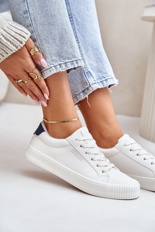 siltināti sieviešu puszābaki Big Star OO274A460 baltas krāsas