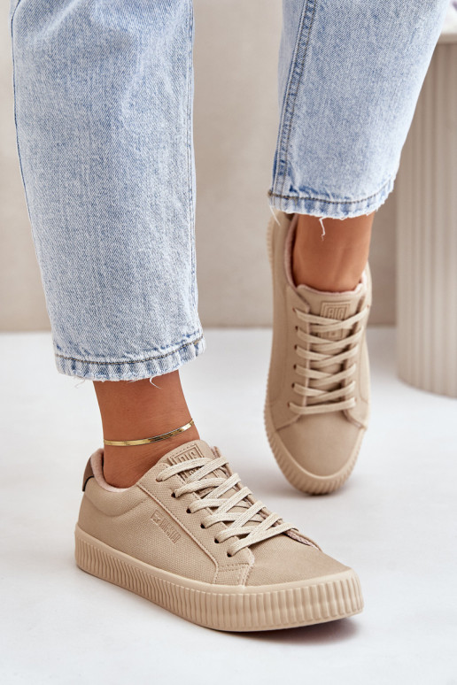 siltināti sieviešu puszābaki Big Star OO274A461 smilšu krāsas siltināti sieviešu puszābaki Big Star OO274A461 smilšu krāsas