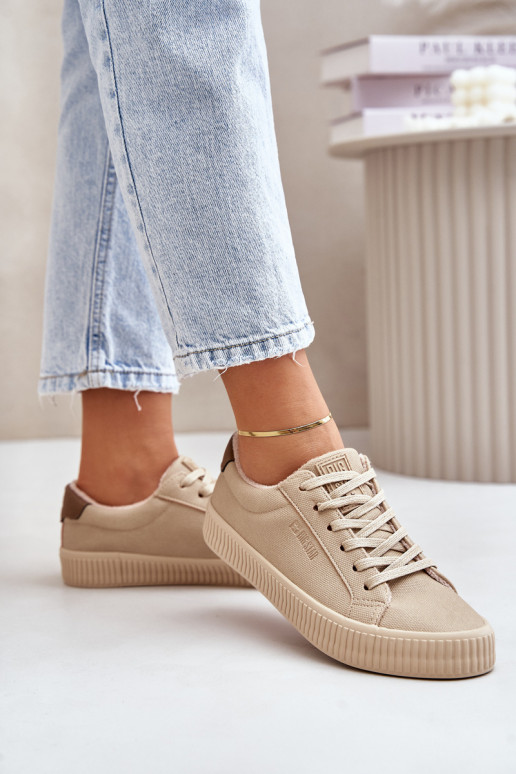 siltināti sieviešu puszābaki Big Star OO274A461 smilšu krāsas siltināti sieviešu puszābaki Big Star OO274A461 smilšu krāsas