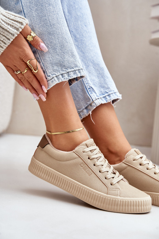 siltināti sieviešu puszābaki Big Star OO274A461 smilšu krāsas siltināti sieviešu puszābaki Big Star OO274A461 smilšu krāsas