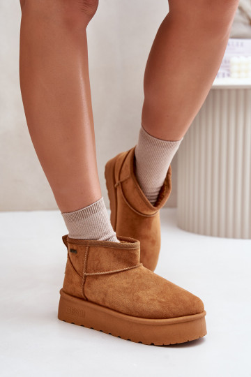 Zems sniega apavi ar platformu Big Star OO274A098 brūnas krāsas