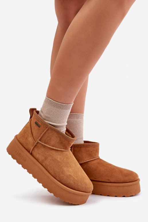 Zems sniega apavi ar platformu Big Star OO274A098 brūnas krāsas Zems sniega apavi ar platformu Big Star OO274A098 brūnas krāsas