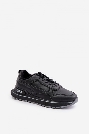 siltināti Sneakers modeļa apavi vīriešiem Big Star OO174675 HI-POLY SYSTEM melnas krāsas
