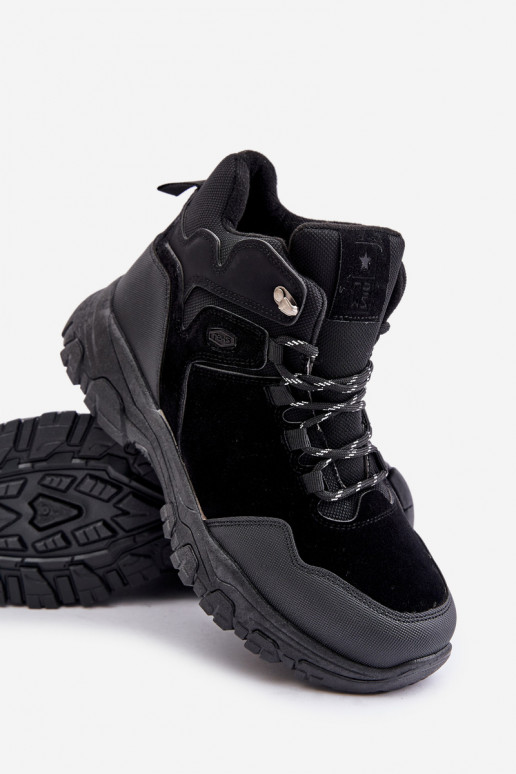 Siltināti pārgājienu zābaki vīriešiem šņorējami melnas krāsas Zerista Siltināti pārgājienu zābaki vīriešiem šņorējami melnas krāsas Zerista