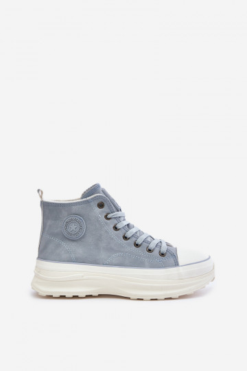 siltināti sieviešu puszābaki ar platformu Big Star OO274072 Zilas krāsas 2