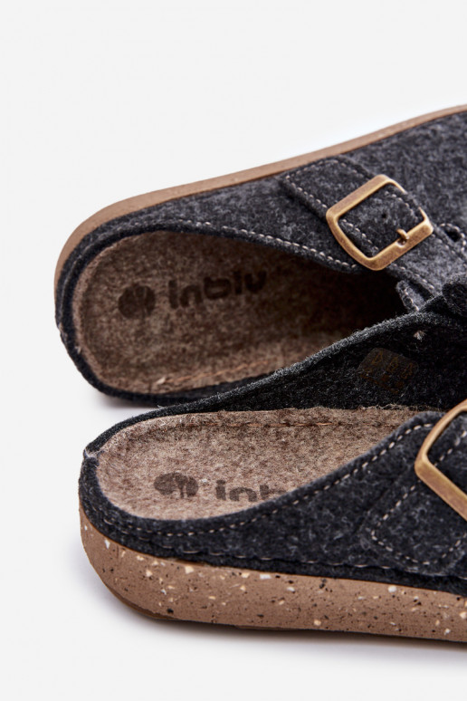 Čības vīriešiem ar sprādzēm Čības Profilaktiskais Inblu MT000012 pelēkas krāsas