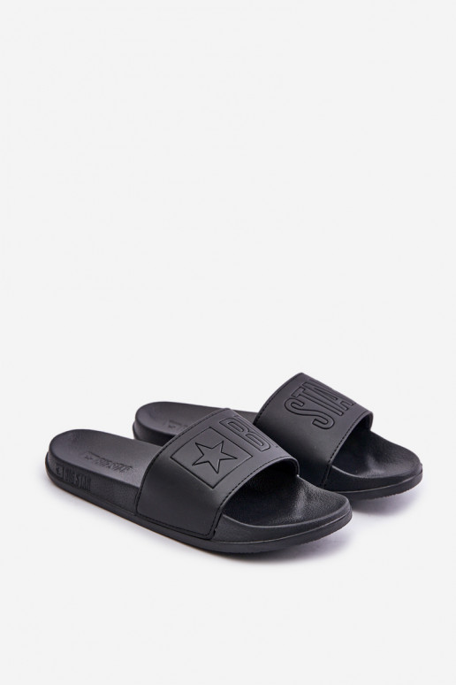 Vieglas vīriešu čības Z Logo Big Star OO174030 melnas krāsas Vieglas vīriešu čības Z Logo Big Star OO174030 melnas krāsas