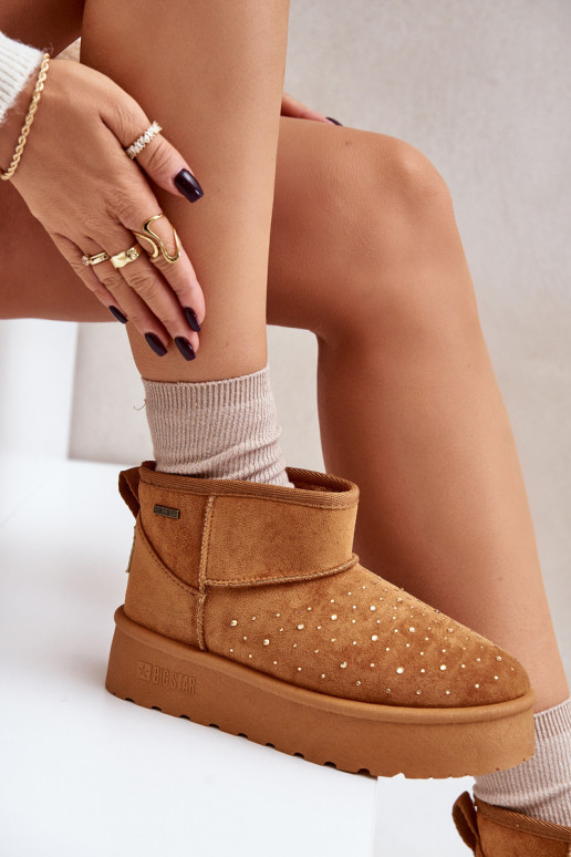 sniega apavi Ar Dekorāciju ar platformu Big Star OO274A104 brūnas krāsas sniega apavi Ar Dekorāciju ar platformu Big Star OO274A104 brūnas krāsas