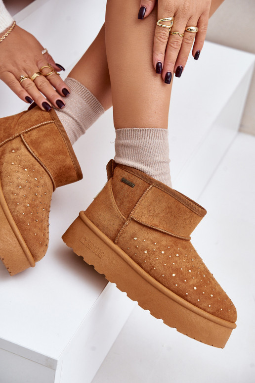 sniega apavi Ar Dekorāciju ar platformu Big Star OO274A104 brūnas krāsas sniega apavi Ar Dekorāciju ar platformu Big Star OO274A104 brūnas krāsas