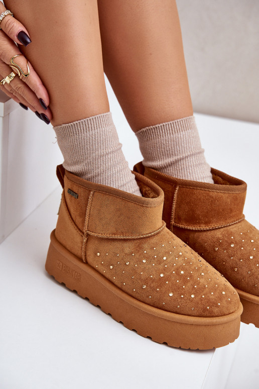 sniega apavi Ar Dekorāciju ar platformu Big Star OO274A104 brūnas krāsas sniega apavi Ar Dekorāciju ar platformu Big Star OO274A104 brūnas krāsas