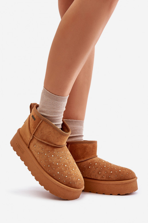 sniega apavi Ar Dekorāciju ar platformu Big Star OO274A104 brūnas krāsas sniega apavi Ar Dekorāciju ar platformu Big Star OO274A104 brūnas krāsas