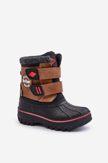 Bērnu sniega zābaki ar līmējamām stiprinājumiem Lee Cooper LCJ-24-44-2864K brūns