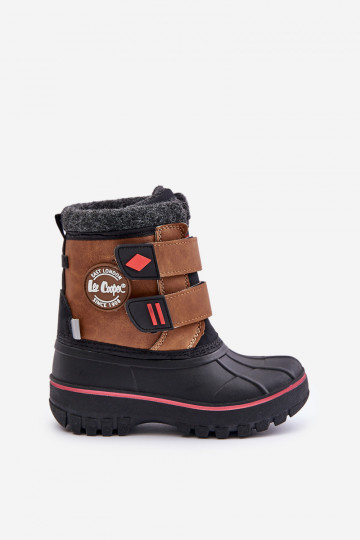 Bērnu sniega zābaki ar līmējamām stiprinājumiem Lee Cooper LCJ-24-44-2864K brūns 2