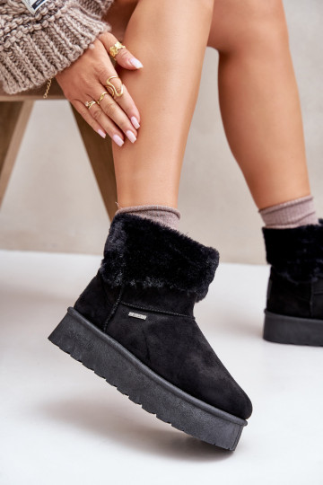 sniega apavi ar platformu ar kažokādu Big Star OO274A108 melnas krāsas 2