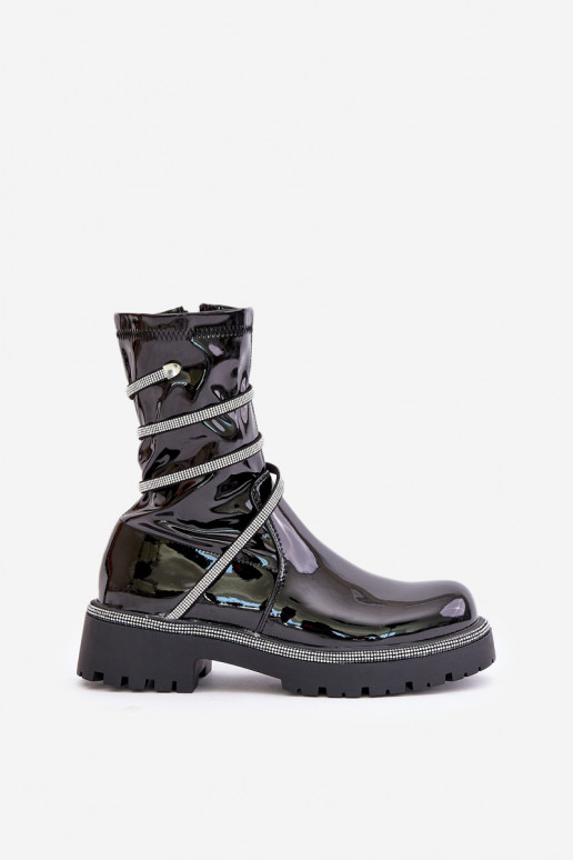 Laque Sieviešu puszābaki Ar Dekorāciju melnas krāsas Kikizelle