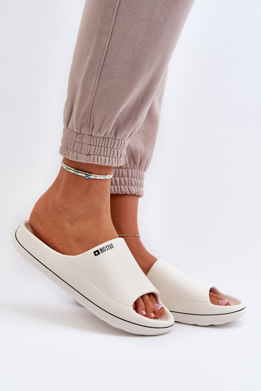 Gaisma sieviešu čības Big Star NN274A043 baltas krāsas