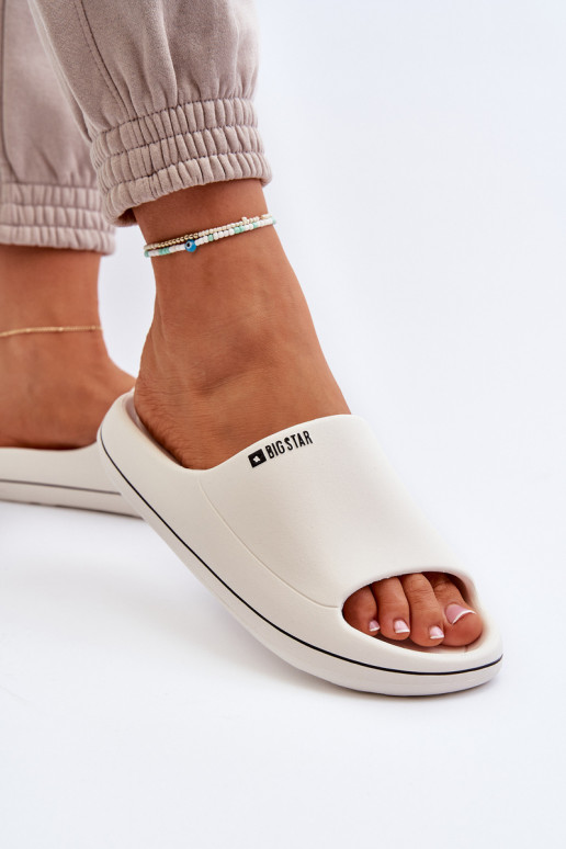 Gaisma sieviešu čības Big Star NN274A043 baltas krāsas