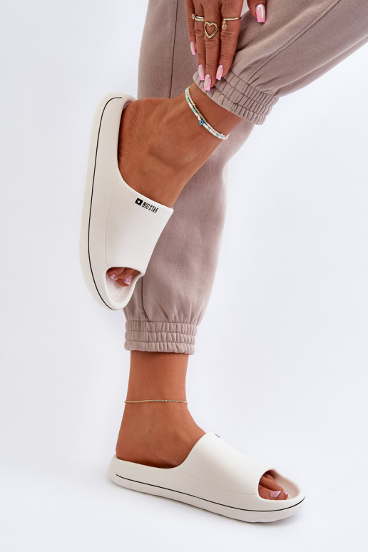 Gaisma sieviešu čības Big Star NN274A043 baltas krāsas