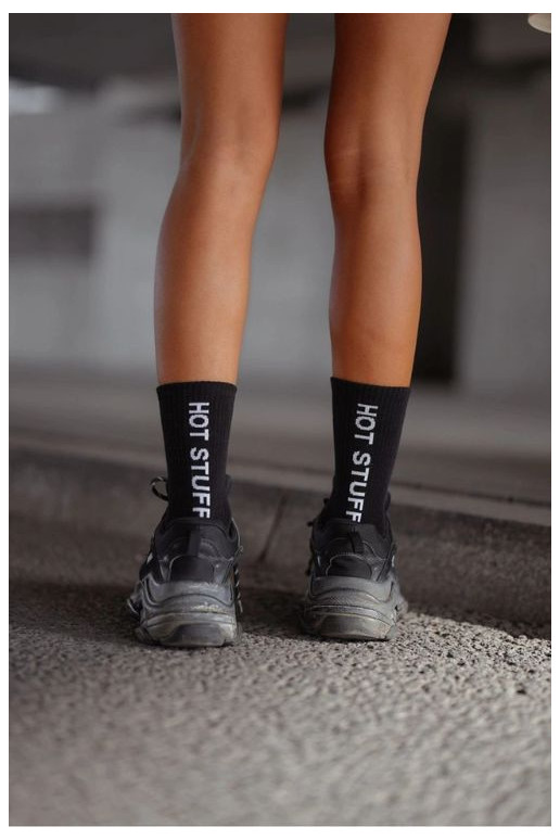 Kokvilnas zeķes Sieviešu HOT STUFF melnas krāsas Kokvilnas zeķes Sieviešu HOT STUFF melnas krāsas